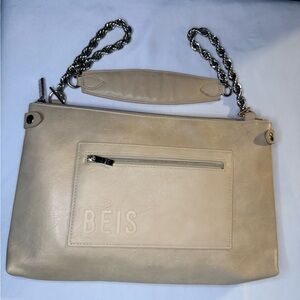 Béis Tan Chain Strap Shoulder Bag